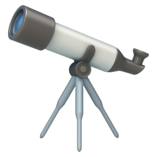 Emoji Kính viễn vọng 🔭 dạng 3D