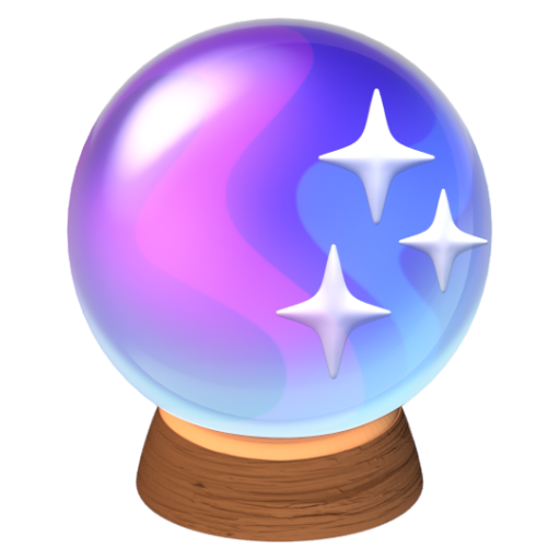 Emoji Quả cầu pha lê 🔮 dạng 3D