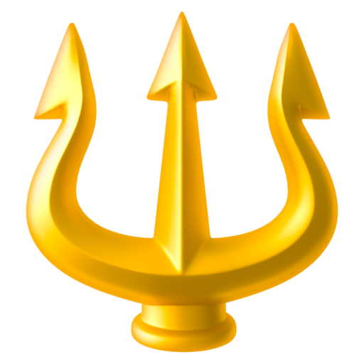 Emoji Biểu tượng đinh ba 🔱 dạng 3D