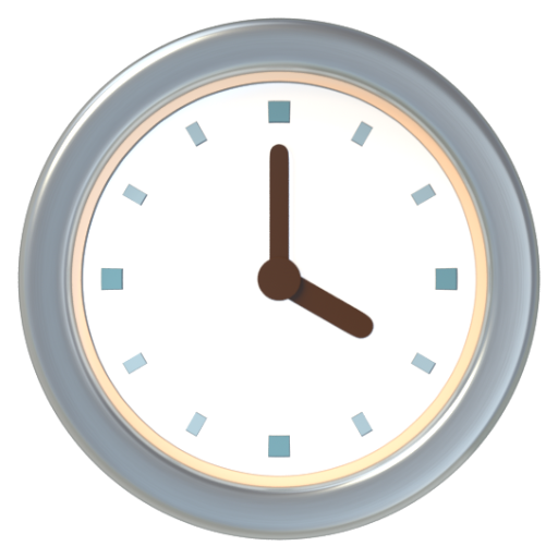 Emoji Bốn giờ 🕓 dạng 3D