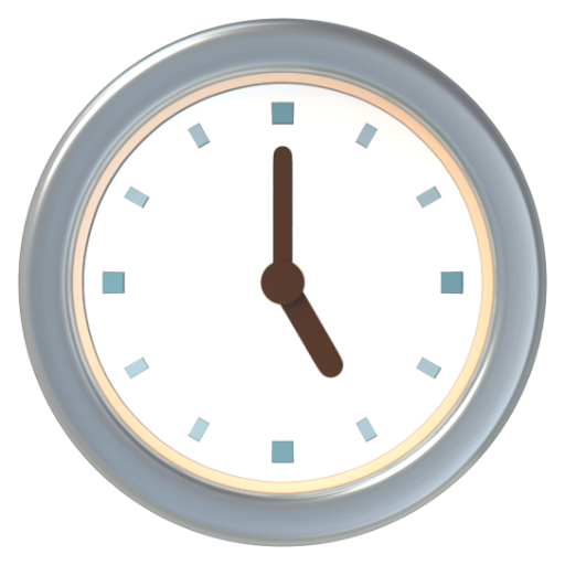 Emoji Năm giờ 🕔 dạng 3D