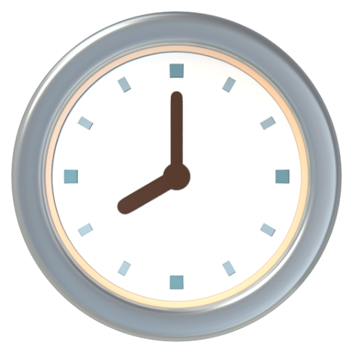 Emoji Tám giờ 🕗 dạng 3D