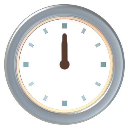 Emoji Mười hai giờ 🕛 dạng 3D