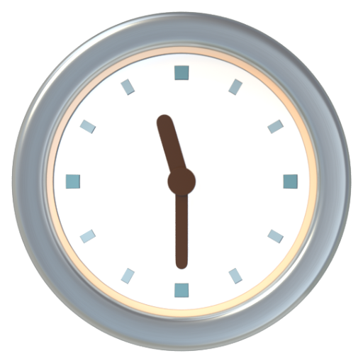 Emoji Mười một giờ ba mươi phút 🕦 dạng 3D