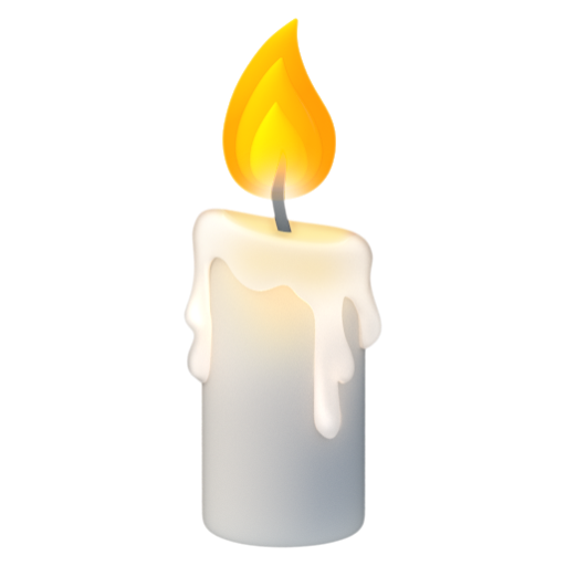 Emoji Nến 🕯 dạng 3D