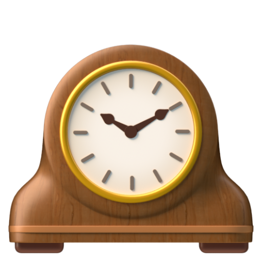 Emoji Đồng hồ để bàn 🕰 dạng 3D