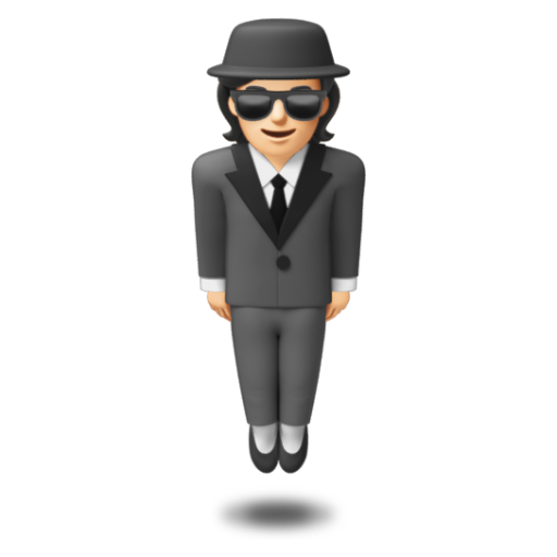 Emoji Người đàn ông mặc vest đang bay lên: màu da sáng 🕴🏻 dạng 3D
