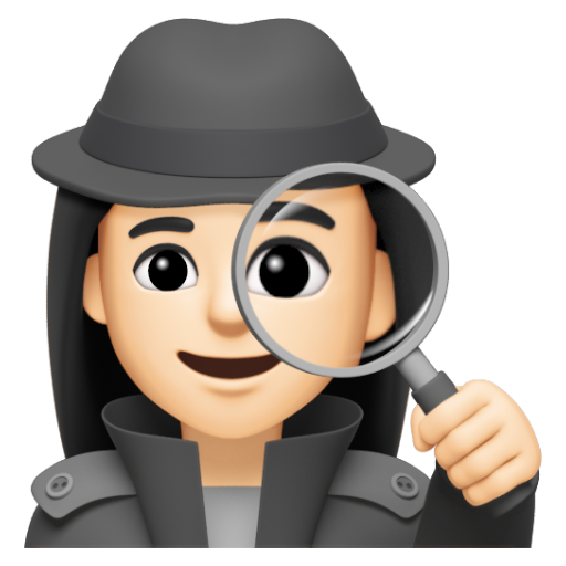 Emoji Thám tử nữ: màu da sáng 🕵🏻‍♀ dạng 3D