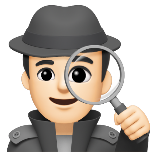 Emoji Thám tử nam: màu da sáng 🕵🏻‍♂ dạng 3D