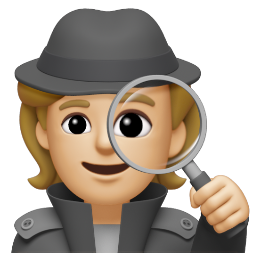 Emoji Thám tử: màu da sáng trung bình 🕵🏼 dạng 3D