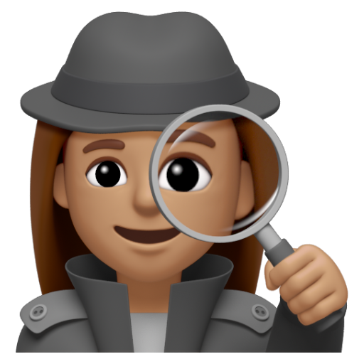 Emoji Thám tử nữ: màu da trung bình 🕵🏽‍♀ dạng 3D