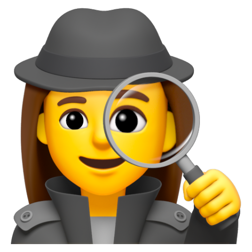 Emoji Thám tử nữ 🕵‍♀ dạng 3D