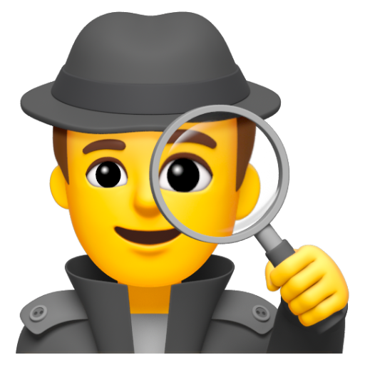 Emoji Thám tử nam 🕵‍♂ dạng 3D