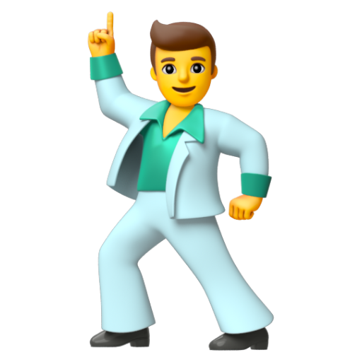 Emoji Người đàn ông đang khiêu vũ 🕺 dạng 3D