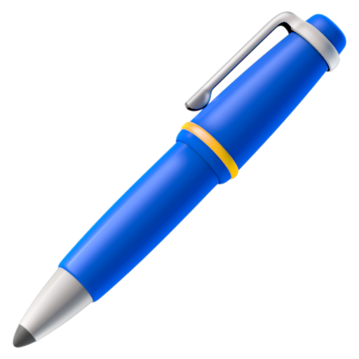 Emoji Bút 🖊 dạng 3D