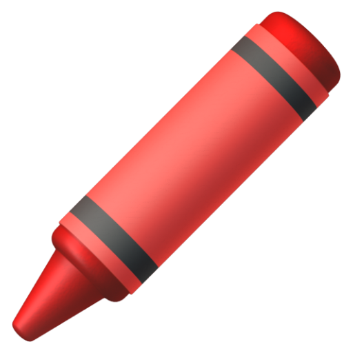 Emoji Bút sáp màu 🖍 dạng 3D