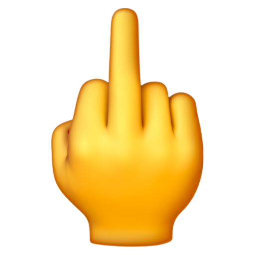 Emoji Ngón giữa 🖕 dạng 3D