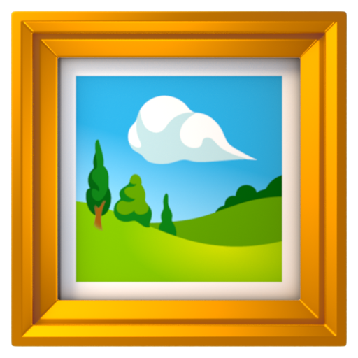 Emoji Tranh trong khung 🖼 dạng 3D