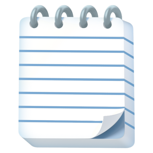 Emoji Sổ ghi chú gáy xoắn 🗒 dạng 3D