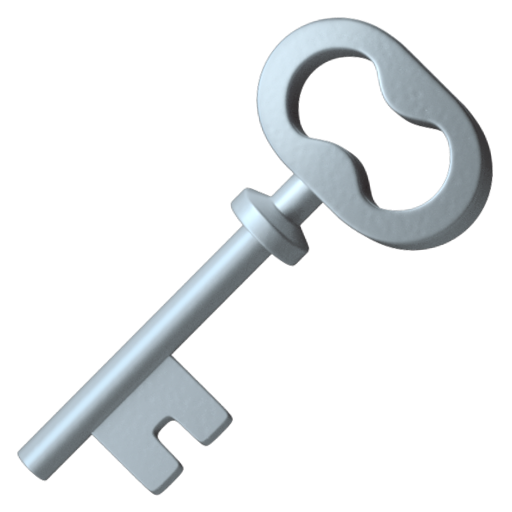 Emoji Chìa khóa cũ 🗝 dạng 3D