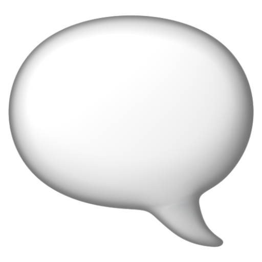 Emoji Bong bóng lời nói trái 🗨 dạng 3D