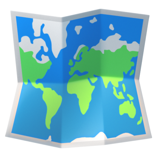 Emoji Bản đồ thế giới 🗺 dạng 3D