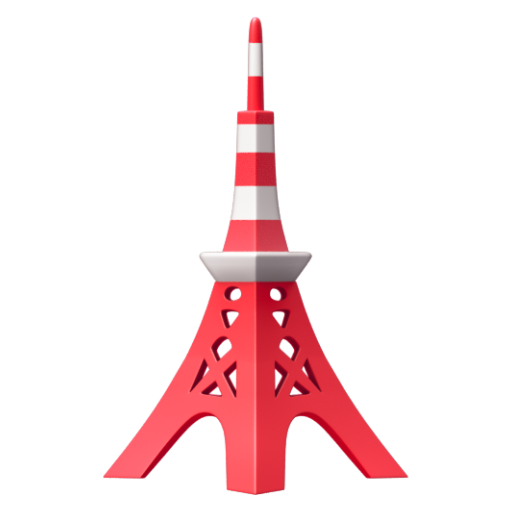 Emoji Tháp Tokyo 🗼 dạng 3D