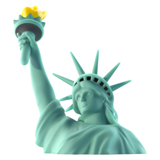 Emoji Tượng Nữ thần Tự do 🗽 dạng 3D
