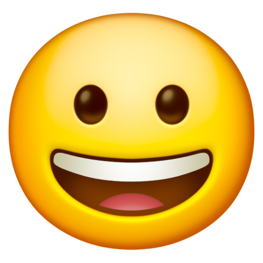 Emoji Mặt cười toe toét 😀 dạng 3D