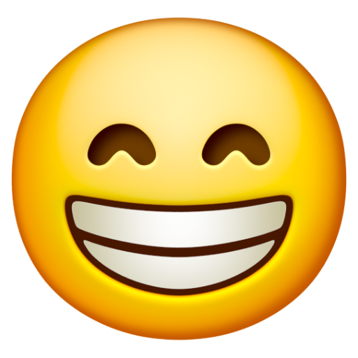 Emoji Mặt cười nhe răng và mắt cười 😁 dạng 3D