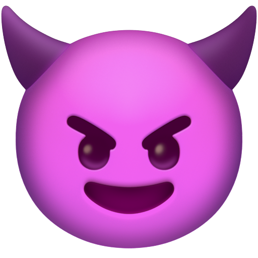 Emoji Mặt cười có sừng 😈 dạng 3D