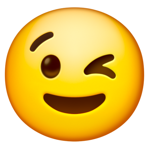 Emoji Mặt nháy mắt 😉 dạng 3D