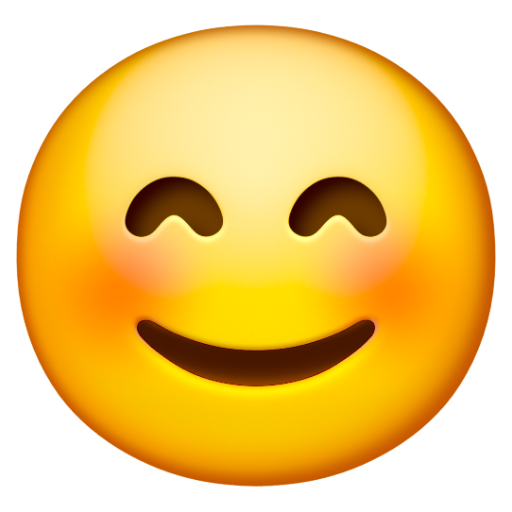 Emoji Mặt cười híp mắt 😊 dạng 3D