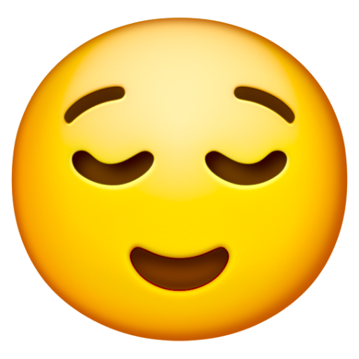 Emoji Mặt nhẹ nhõm 😌 dạng 3D