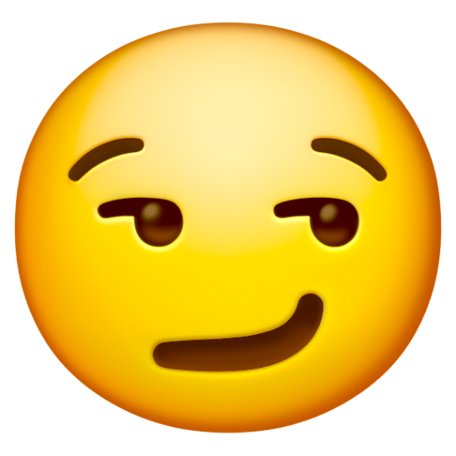 Emoji Mặt cười khẩy 😏 dạng 3D