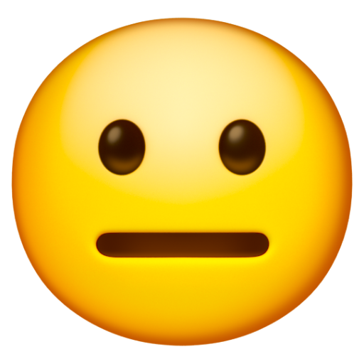 Emoji Mặt trung lập 😐 dạng 3D