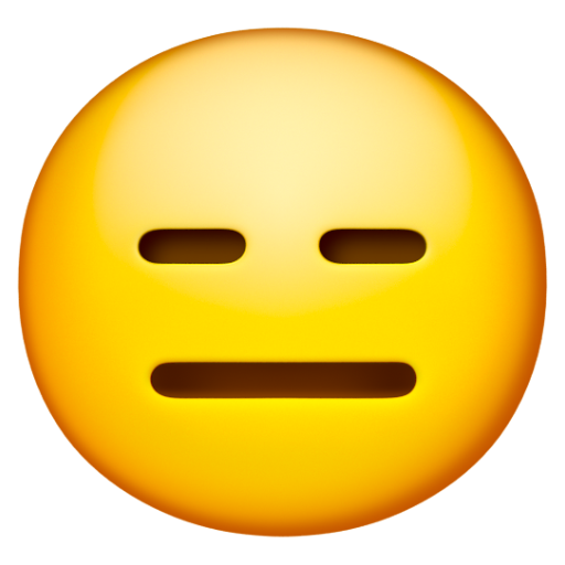 Emoji Mặt vô cảm 😑 dạng 3D