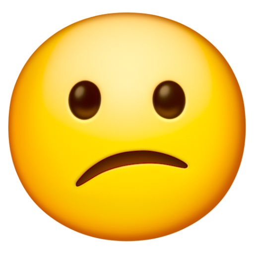 Emoji Mặt bối rối 😕 dạng 3D