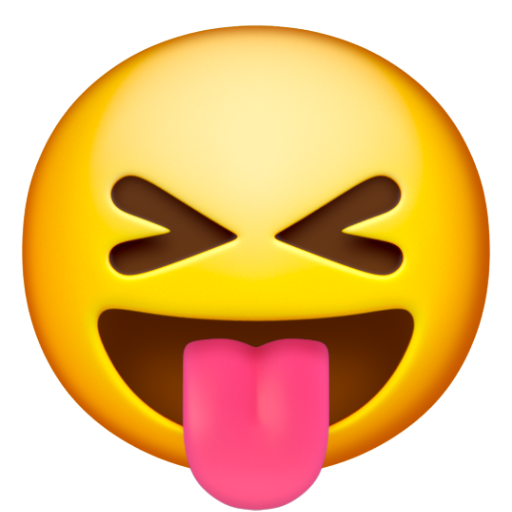 Emoji Mặt thè lưỡi mắt nhắm chặt 😝 dạng 3D