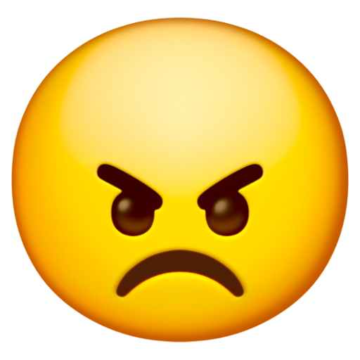 Emoji Mặt giận giữ 😠 dạng 3D