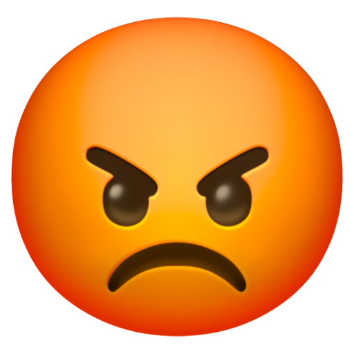 Emoji Mặt hờn dỗi 😡 dạng 3D