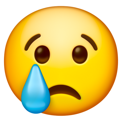 Emoji Mặt khóc 😢 dạng 3D