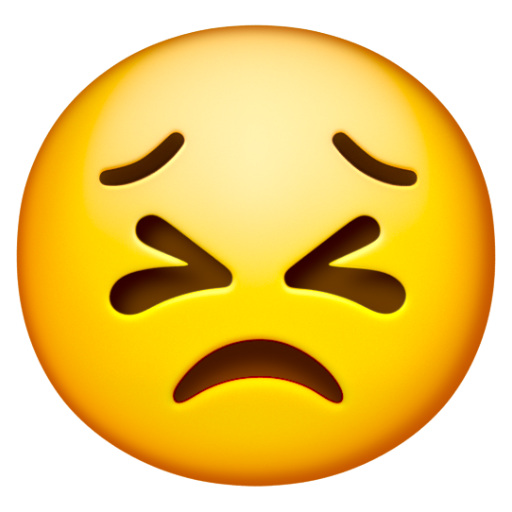 Emoji Mặt kiên nhẫn 😣 dạng 3D