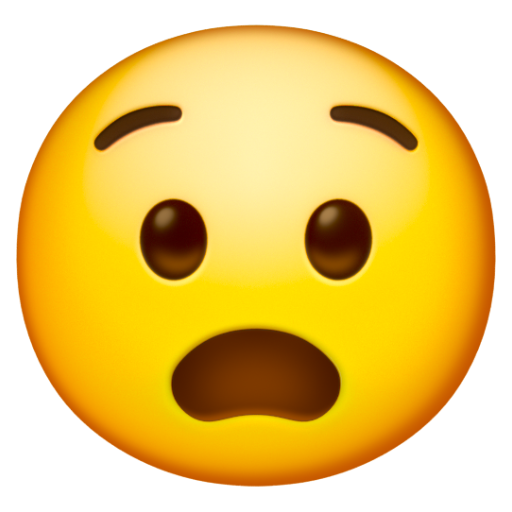 Emoji Mặt đau khổ 😧 dạng 3D