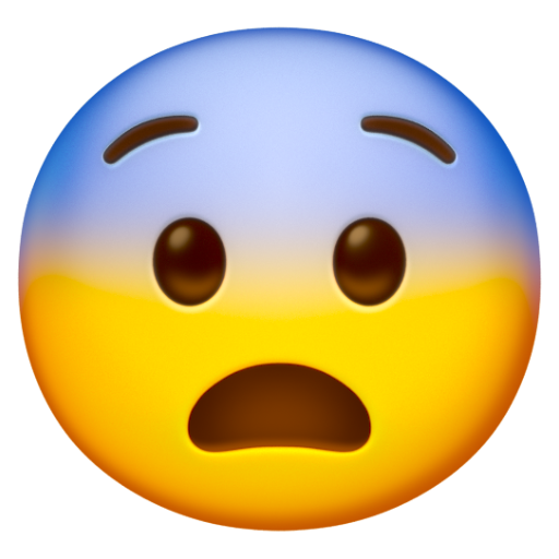 Emoji Mặt sợ hãi 😨 dạng 3D