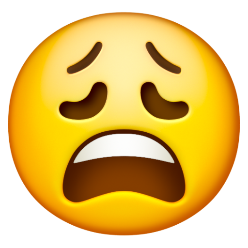 Emoji Mặt kiệt sức 😩 dạng 3D