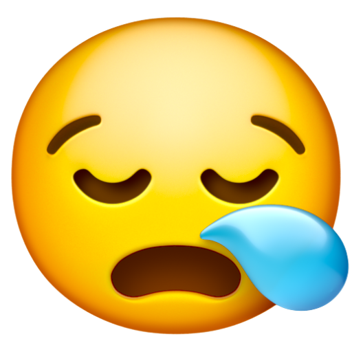 Emoji Mặt buồn ngủ 😪 dạng 3D