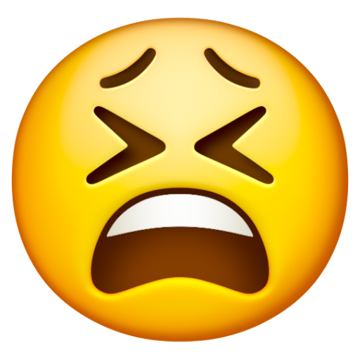 Emoji Mặt mệt mỏi 😫 dạng 3D