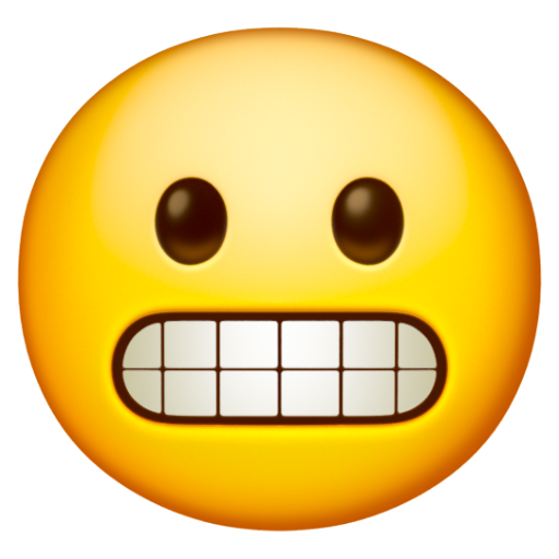 Emoji Mặt nhăn nhó 😬 dạng 3D