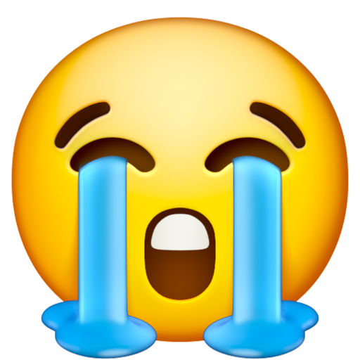 Emoji Mặt khóc to 😭 dạng 3D